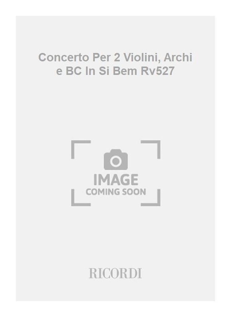 Concerti Per Vl., Archi E B.C.: Per 2 Vl.